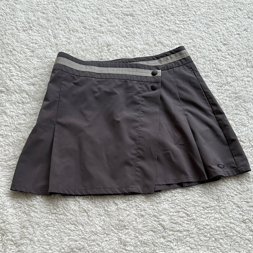 Gray Pleated Golf Skort